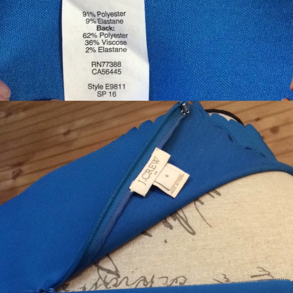 J. Crew Laser-cut Floral dress in blue siz… - Picture 5 of 8